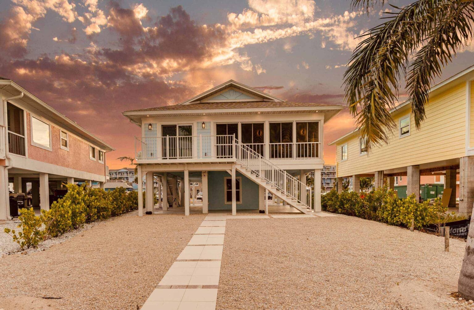 island Time, a beachfront Airbnb managed by Coast & Range Vacations in Fort Myers Beach, FL, featuring cozy beachy vibes perfect for families and friends